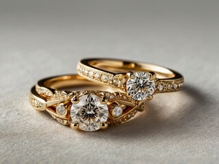 Elegant gold diamond engagement rings jewelry