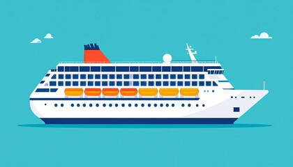 Fototapeta premium Colorful Decks on a Modern Cruise Ship