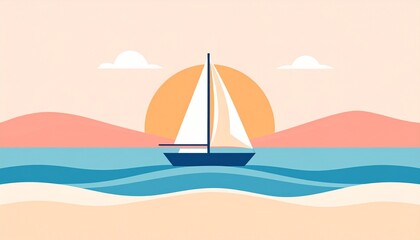 Fototapeta premium Sunset Ocean Adventure