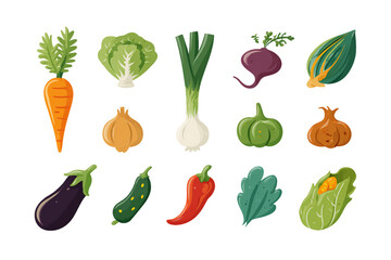 Pixel Art Vegetable Collection:  Vibrant Colors, Transparent Background, PNG