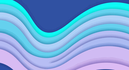 Abstract Wavy Background in Cool Tone Gradient
