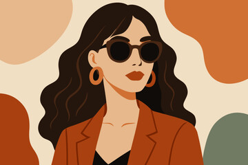 vector illustration of a woman