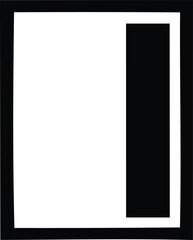 Abstract Black and White Vertical Line: A minimalist design featuring a bold black vertical line against a crisp white background, creating a striking visual contrast. This image evokes simplicity.