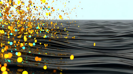 sphere melting midair surrounded by glitching code and digital particles