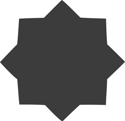 Geometric Emblem: A striking geometric emblem featuring an eight-pointed star. The design is simple, yet eye-catching and represents the essence of design and detail. 