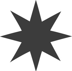 Fototapeta premium Star Silhouette: A striking star silhouette, graphic and abstract in its simplicity, perfect for design elements, branding, and visual storytelling.