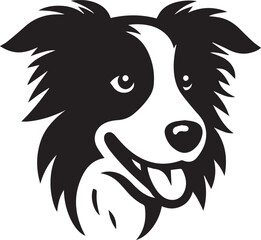 Border Collie Dog Vector – Silhouette 
