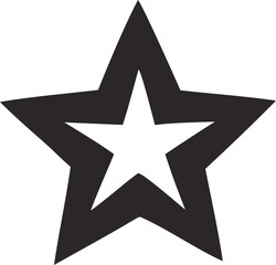 Star Shape: A clean and elegant graphic of a star shape with a double outline.