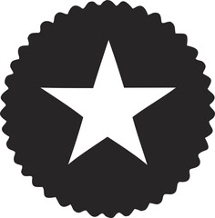 Star Badge Symbol: A bold, graphic illustration of a star emblem set within a textured circular badge, representing excellence, quality, and recognition.