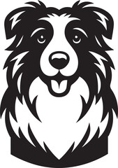 Border Collie Dog Vector – Silhouette 