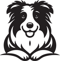 Border Collie Dog Vector – Silhouette 