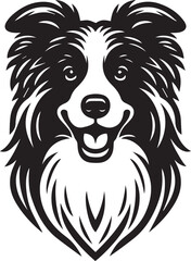 Border Collie Dog Vector – Silhouette 