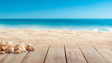 Obraz premium Beach product background 96596147 1