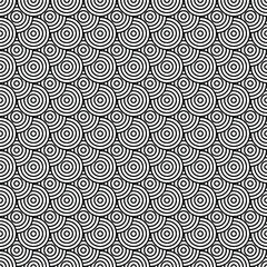 Seamless Japanese Wave Pattern Vector in Minimal Monochrome Style