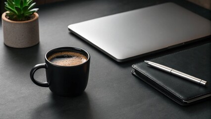 cup of coffee and notebook