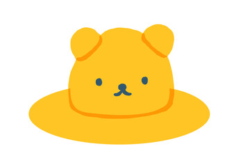 くまの帽子のイラスト（赤ちゃん用ファッションアイテム）
