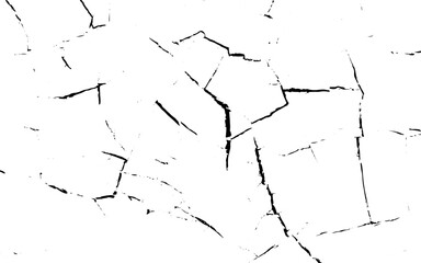 Vintage Cracked Grunge Texture Overlay, Broken Wall Surface, Distressed Rough Pattern for Creative Artwork and Graphic Projects