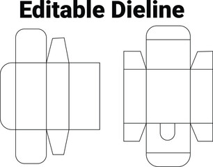 box dieline ,die-line design,die-line template