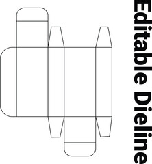 Pizza Box Die-Cut Template, Pizza Box