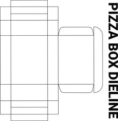 Pizza Box Dieline Design, Pizza Box Dieline Template