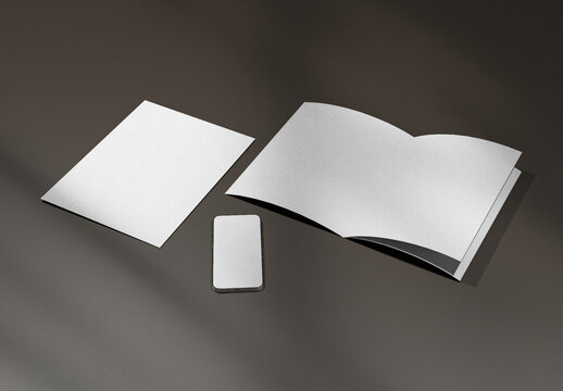 Brochure with Device Mockup