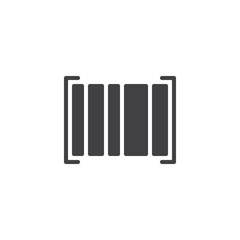 Barcode scanner solid icon