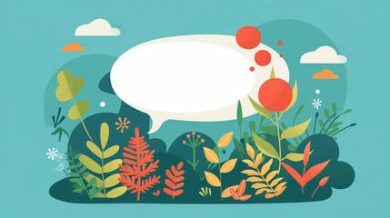 speech text box for discussing and giving advice to customers