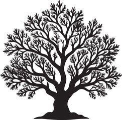 Coral Silhouette Vector Format - Black Underwater Sea Life Illustration Design