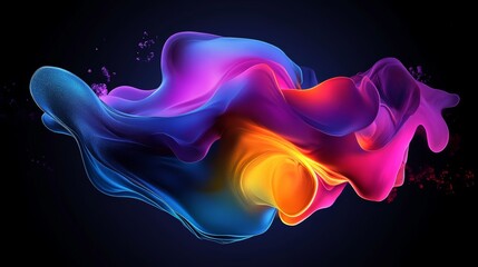 Obraz premium Abstract graphics, design smoke colors in shape