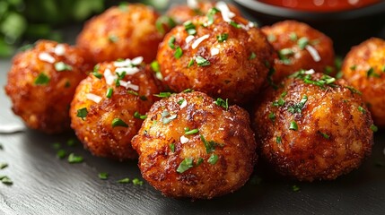 Crispy fried Thai battered fritters with coconut flakes
