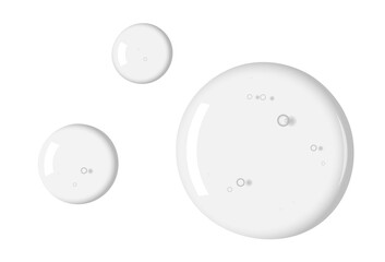 Realistic cosmetic serum drop texture of liquid drops serum gel or collagen skin care