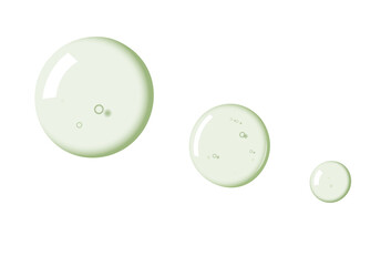 Realistic cosmetic serum drop texture of liquid drops serum gel or collagen skin care