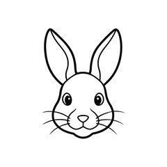 bunny head line art