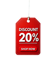 Red Discount sale tag