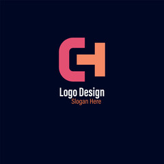 Obraz premium CH logo for business, brand, template, symbol.