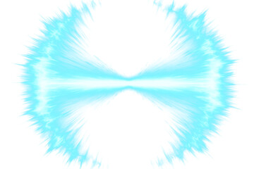 Energy Blue Beam Burst isolated on a transparent background