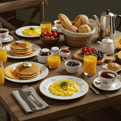 breakfast on the table