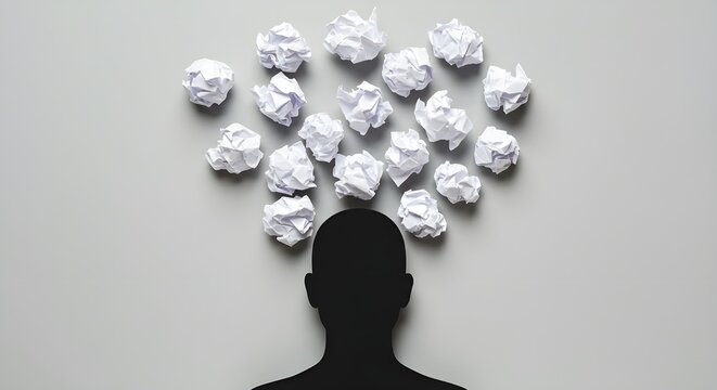 Creative thought process, brainstorming new ideas, problem-solving and innovation concept