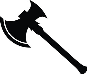 ember axe black silhouette vector, axe black symbol