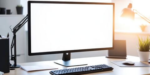 Desktop Monitor White Background