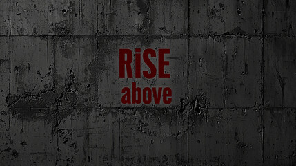 Rise Above: Dark Textured Wall