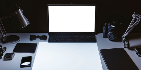 Computer Display Mockup Desk