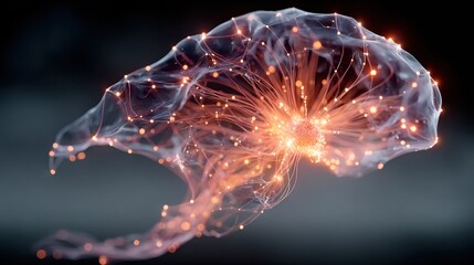 Exploring neural networks simulation digital art abstract environment futuristic viewpoint