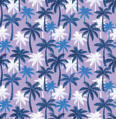 Seamless tropical pattern with palm tree. Design for fashion textiles, fabric, print, graphics, backgrounds and crafts.