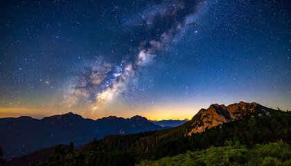 Night sky full of stars with visible Milky Way