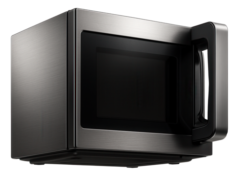 A microwave with a child-friendly soft-close door, ensuring safety in a family kitchen.