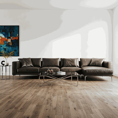 modern living room with sofa