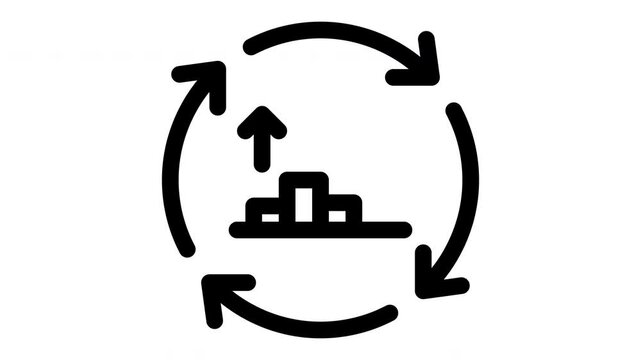 continuous improvement minimalist line animation