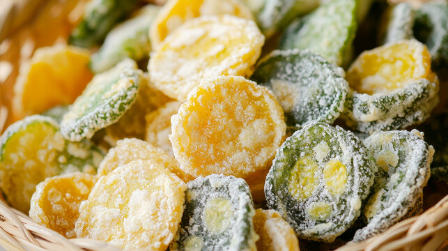 Crispy fried zucchini slices, seasoned with salt