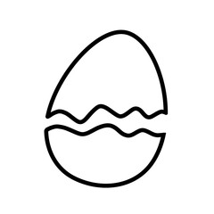 vector illustration of cracked egg